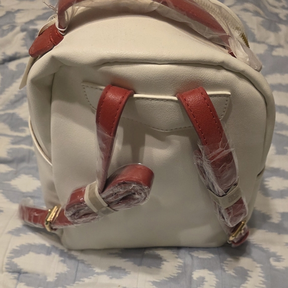CC Boutique White Backpack with Red Stitch Design - Picture 4 of 5
